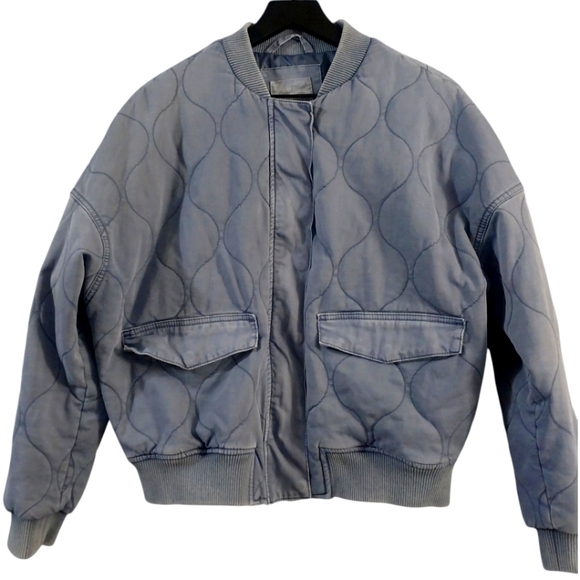 Universal Thread Utility Jacket Women's Blue Quilted Size Medium - Picture 2 of 6